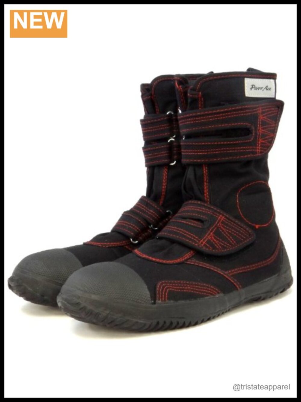 Rikio Japanese Tabi Safety Work Boots High-Top Cotton Canvas Rubber Sole